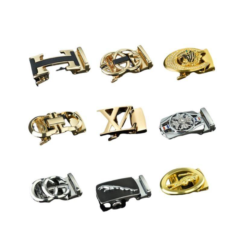 Men's alloy automatic belt buckle Middle -aged and young pants belt belt buckle headless crocodile high -end boutique plating