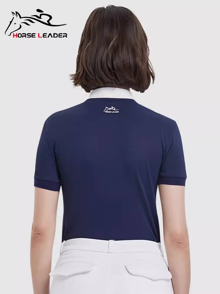 Horseleader summer women's equestrian short -sleeved T -shirt equestrian equipment thin -drying and breathable knight clothing