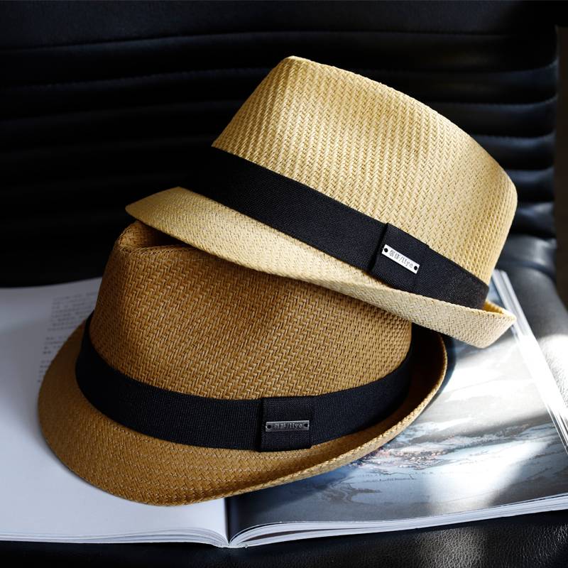 Sakye Japanese white adult hats Male head fence short eaves sunscreen sunscreen hat spring and summer Panama jazz hat female