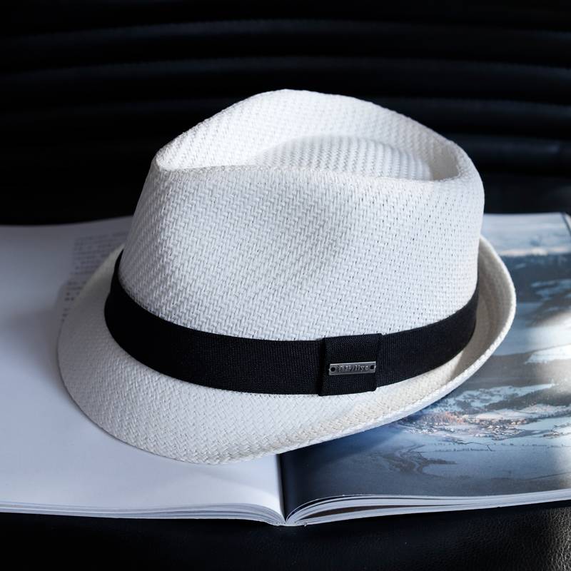 Sakye Japanese white adult hats Male head fence short eaves sunscreen sunscreen hat spring and summer Panama jazz hat female