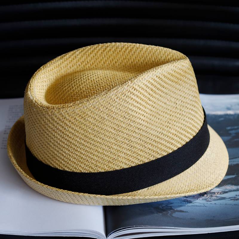 Sakye Japanese white adult hats Male head fence short eaves sunscreen sunscreen hat spring and summer Panama jazz hat female