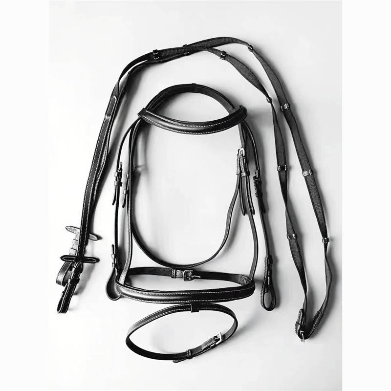 Cowhide reins British equestrian horse horsema supplies accessories full set of horse cage saddle new models