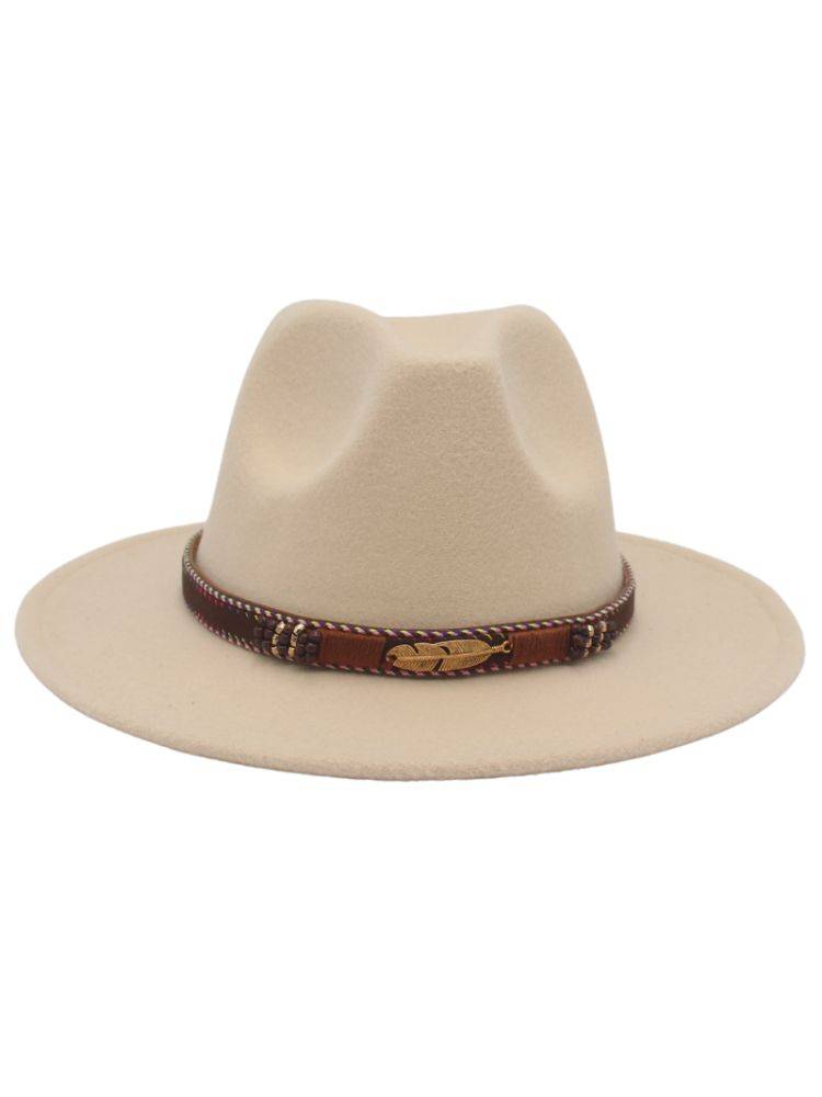 European and American men and women British hats ethnic style collected wide -eaves Tibetan hats Fedora Hat Fedora Hat