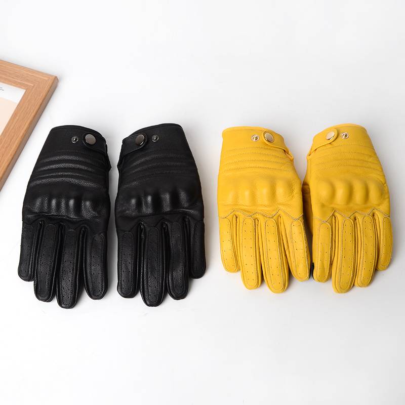 Cowhide motorcycle glove men's locomotive retro four seasons Harley riding knights equipped with leather female couple autumn and winter
