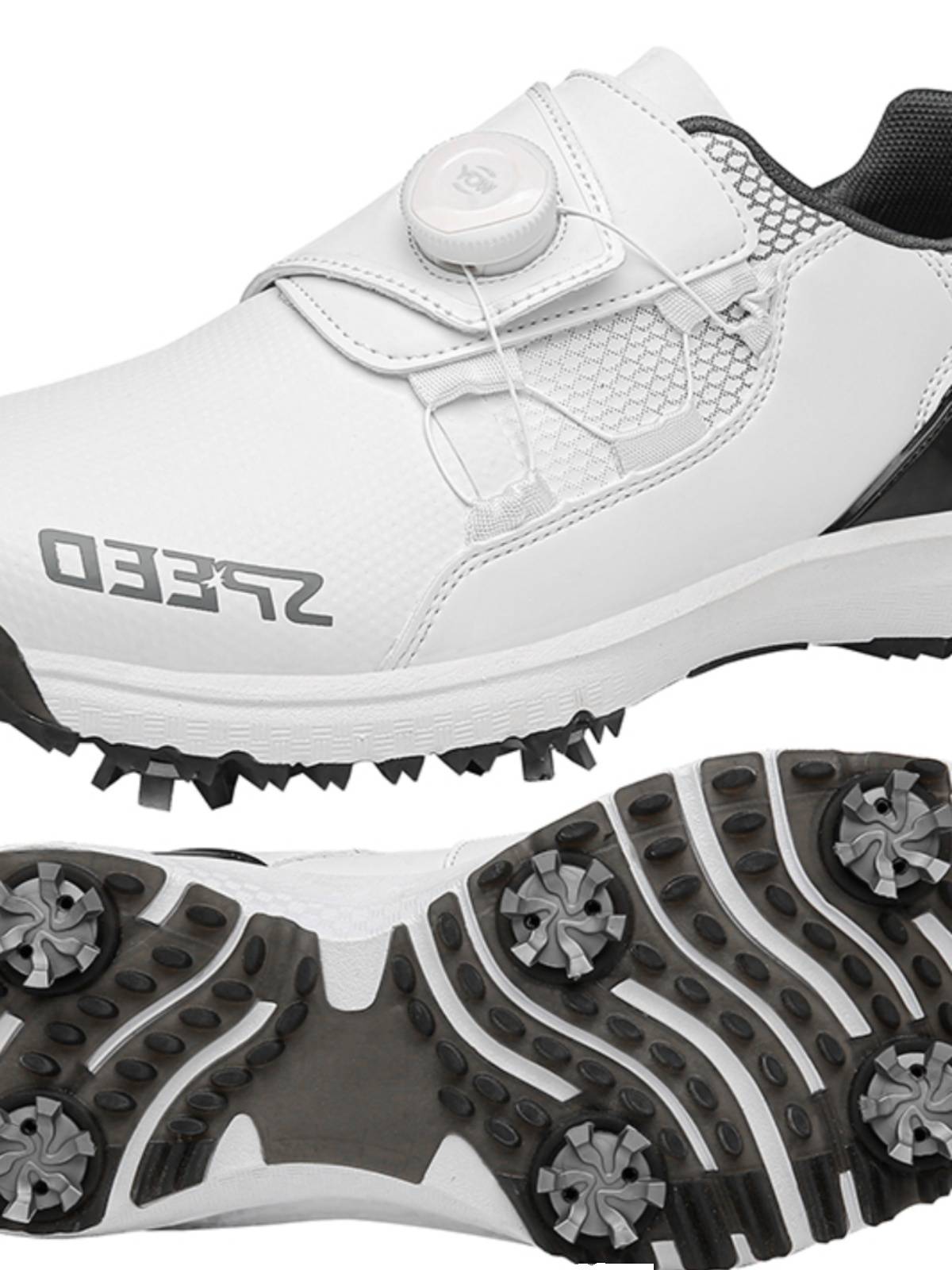 Worrying Nice men's professional golf shoes portable rotation buttons, waterproof and outdoor sports training shoes