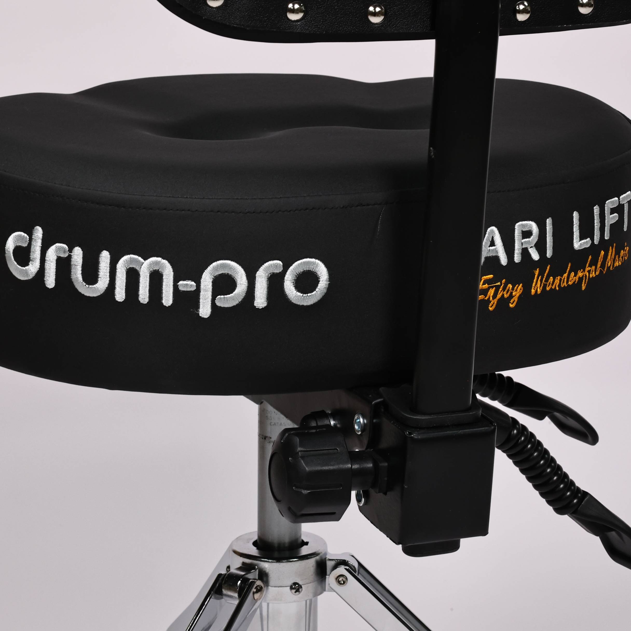 Professional shelf drum stool chair DrumPro high -quality air pressure hydraulic lifting child adult belt back new back