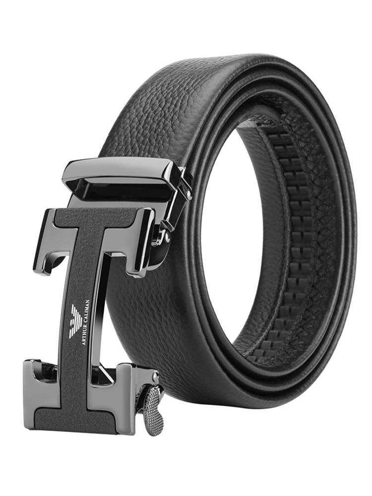 2024 new belt men's leather automatic buckle pants with middle -aged business pure cowhide young man men's belt tide
