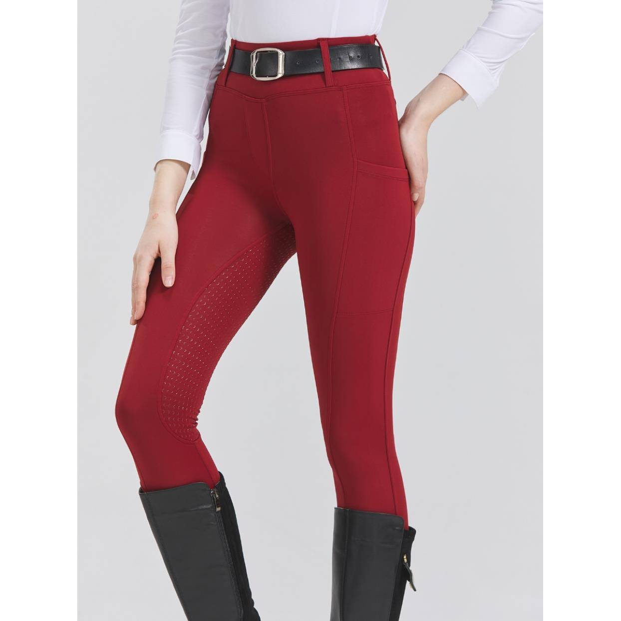 Autumn and winter high -bombs, slim -skilled all -silicon glue female equestrian pants ladies riding pants pants outdoor sports clothing elastic wear resistance