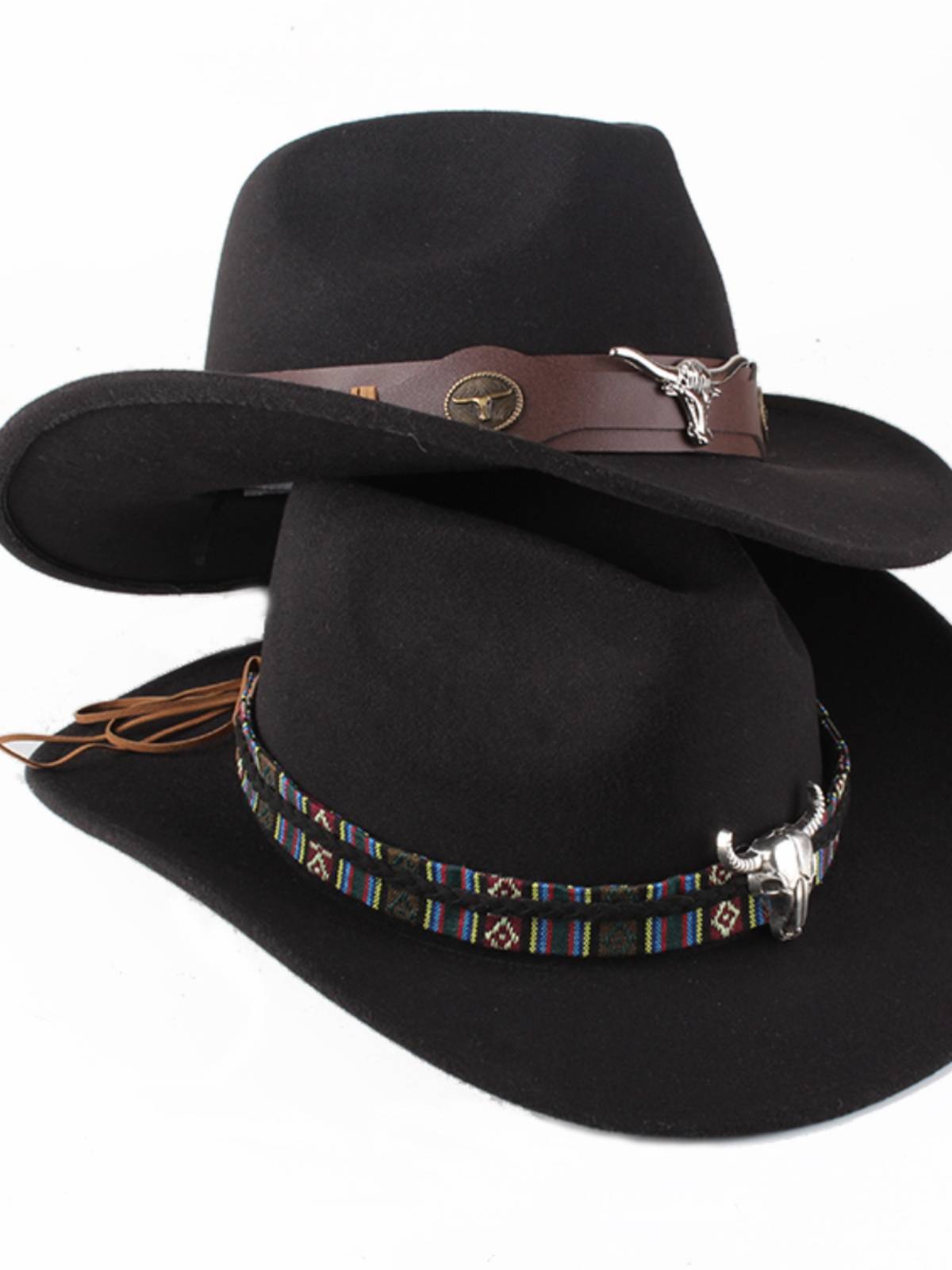 European and American British Wind Wind Hat Western Cowboy Mid -rolls along the Hat Hat Male Board Boarding Hat