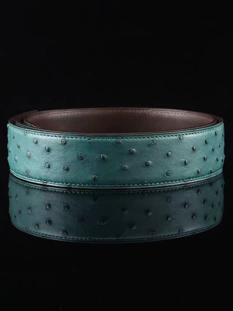 The ostrich leather belt, the gator's skin, and it's a real business