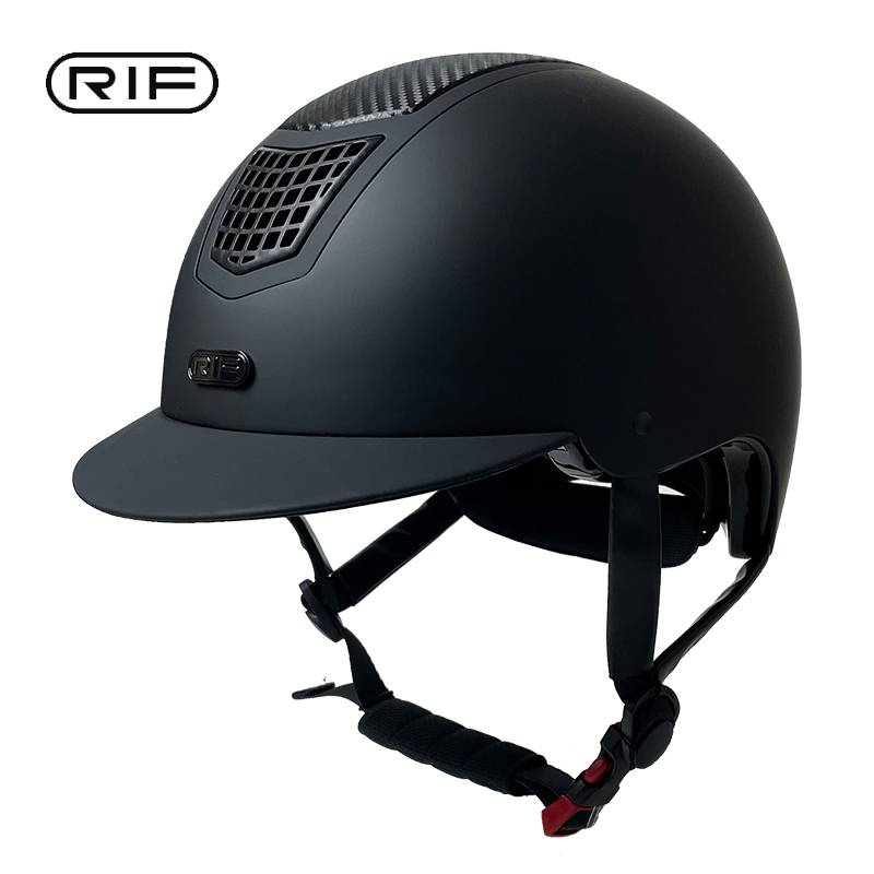 RIF Children's Equestrian Helmet Horse Riding helmet Fashion Simple Equestrian Disorders Carbon Fiber Helmet EU Safety Certification