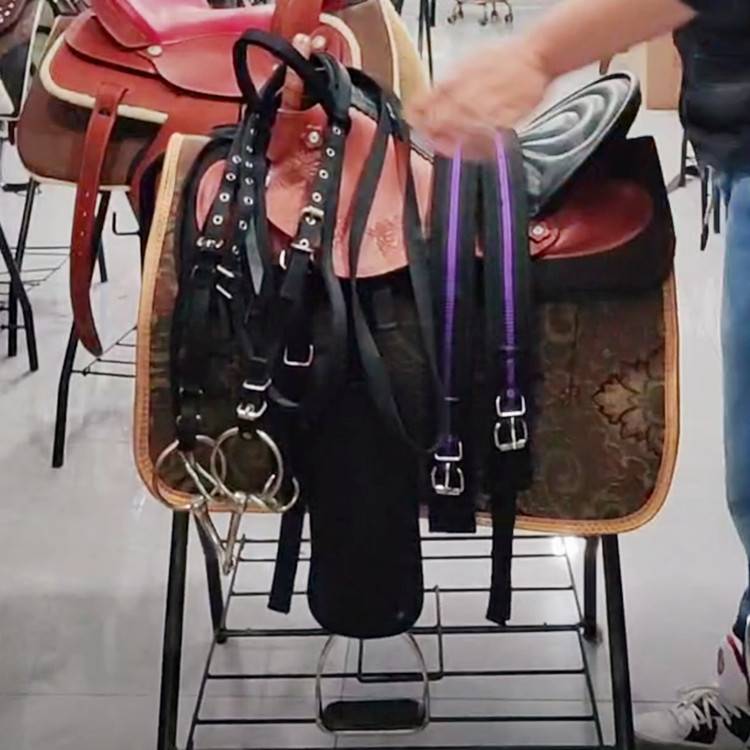 The saddles are full of horse-skin and horse-skin-skin tourists