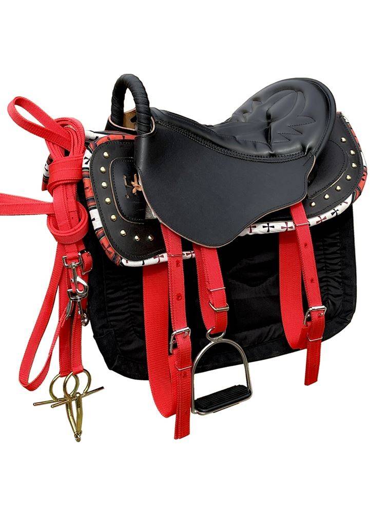 Scenic tourist saddle cushion Mongolian saddle horses new cowhide tourist saddling horse saddling horse riding supplies