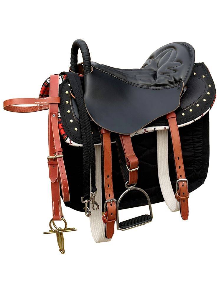 Scenic tourist saddle cushion Mongolian saddle horses new cowhide tourist saddling horse saddling horse riding supplies