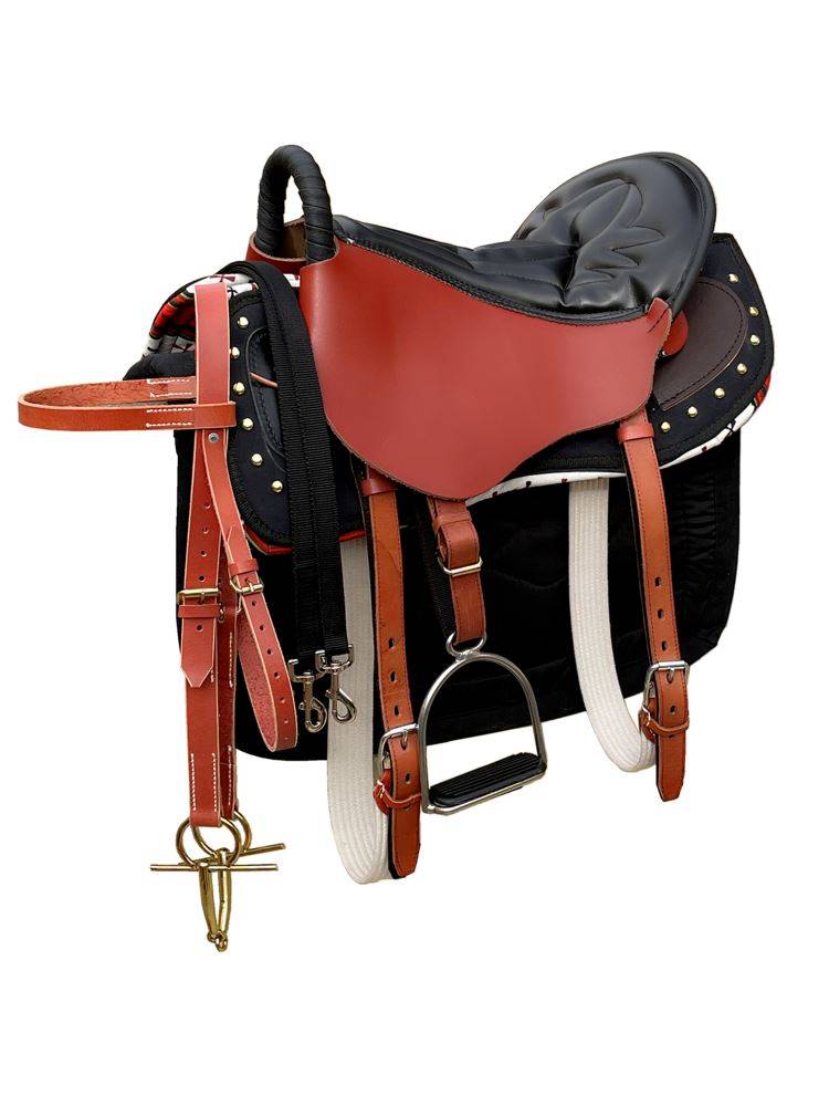 Scenic tourist saddle cushion Mongolian saddle horses new cowhide tourist saddling horse saddling horse riding supplies