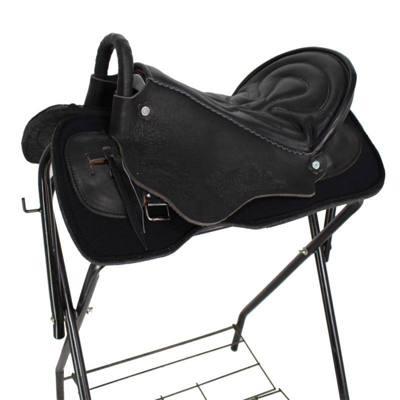 Black horse saddle + no parts