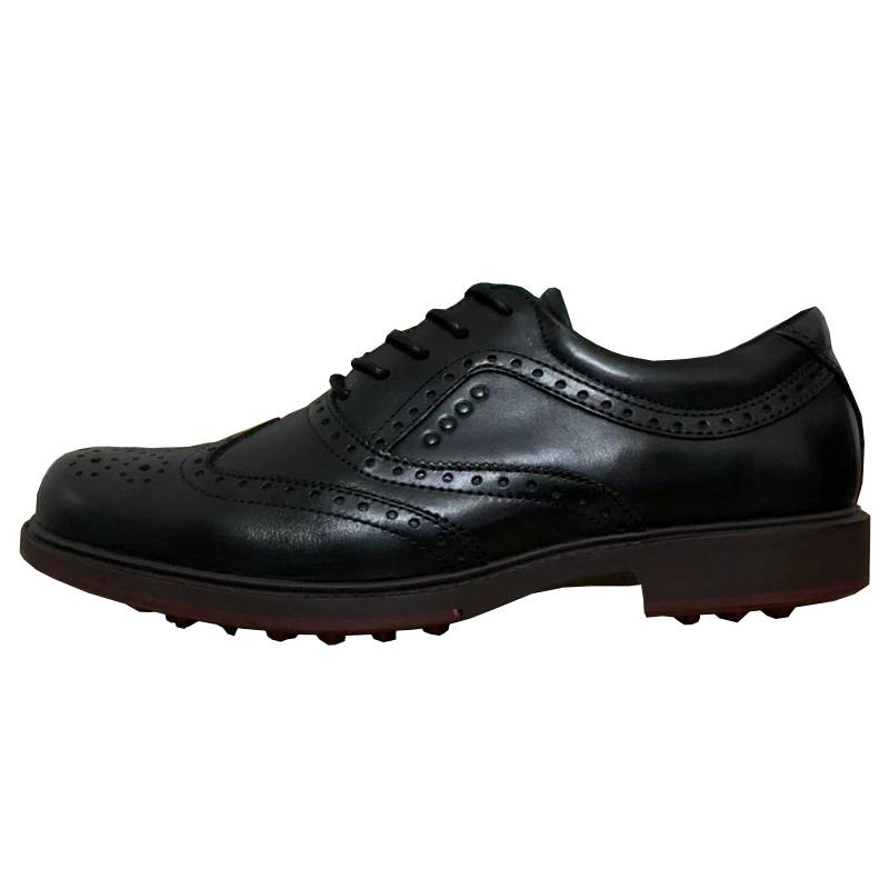New men's golf shoes waterproof and breathable Golf Shoes Step Shoes Male British Wind Brock Leather Shoes