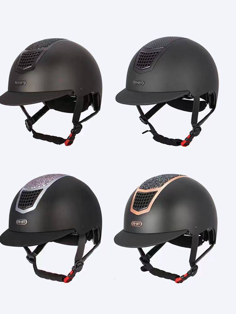 RIF Equestrian helmet adjustable horse riding helmet boys ride hats training knight helmet horsesy equipment female