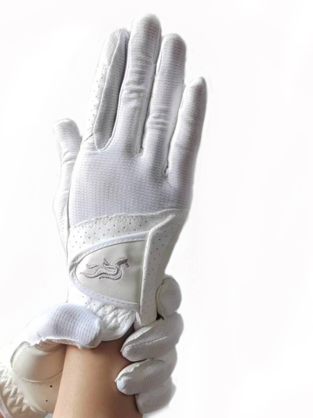 Summer equestrian glove adult riding gloves white competition training riding gloves breathable female equestrian supplies