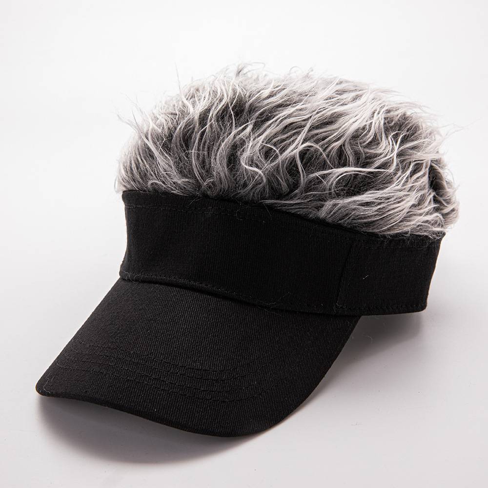 Haircap, black gray hair