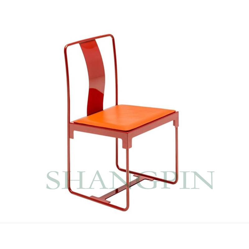 New Chinese -style master chair, saddling leather circle chair/armchair DRIAD chair, deliberate minimalist chair metal soft bag chair