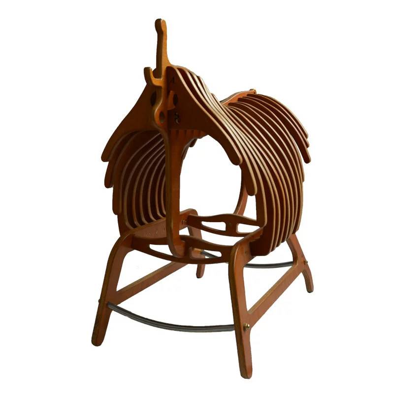 Wooden keel saddle rack rib saddling weight 100kg shows the high -end saddle frame of the saddle frame durable
