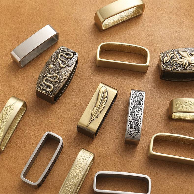 The belt ring ring solid bronze belt tail fixing ring belt buckle belt loose belt accessories will not be colored
