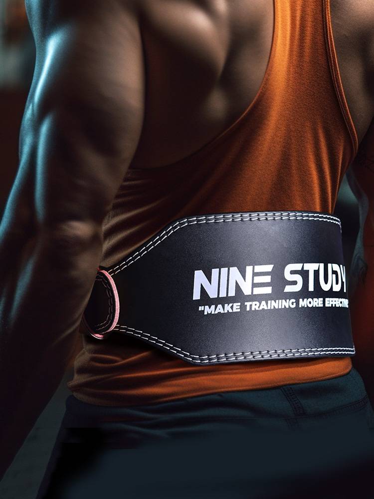 Fitness waistband, waist, fitness squat, squat tadge, cowhide sports waist, waist, waist, men's and women's professional equipment training weightlifting force