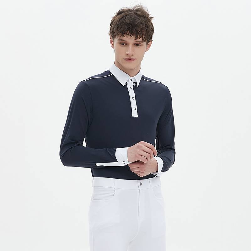 Summer horse riding T -shirt horse riding speed dry knight competition training horse race clothing men's professional equestrian long -sleeved shirt