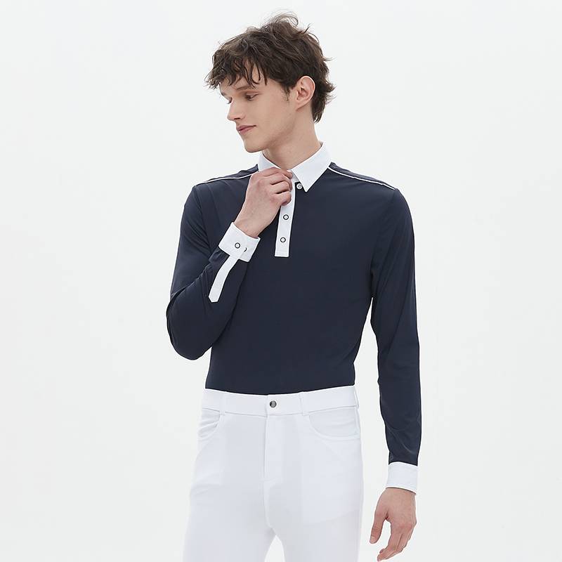 Summer horse riding T -shirt horse riding speed dry knight competition training horse race clothing men's professional equestrian long -sleeved shirt