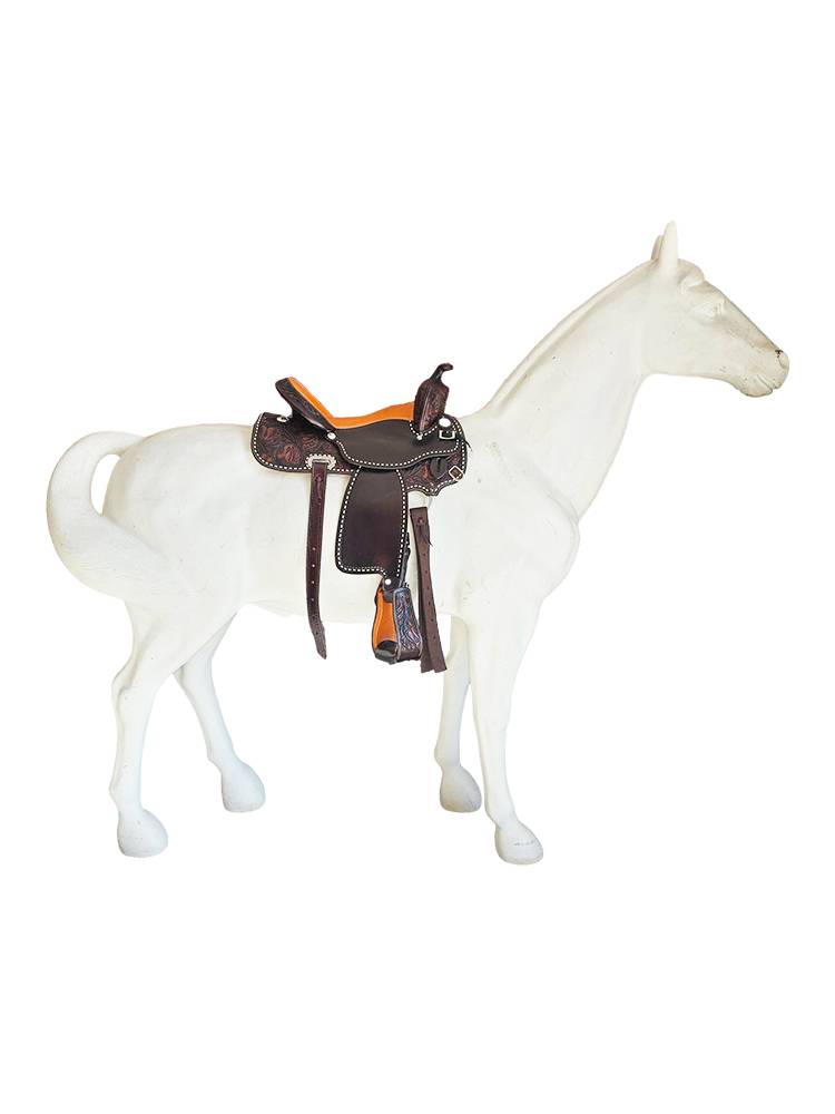BillyCook Western Saddy Purple Soft Leather Full Leather Full Leather Saddle distorted horse Sakyano Masaki Mental Horse 15 -inch saddle