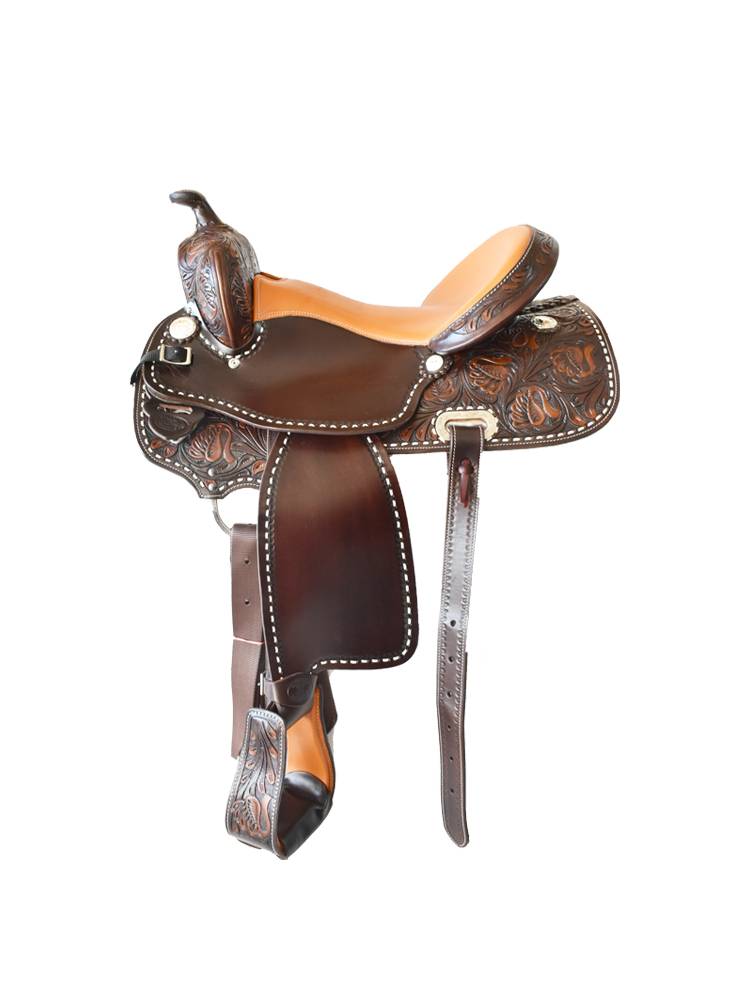 BillyCook Western Saddy Purple Soft Leather Full Leather Full Leather Saddle distorted horse Sakyano Masaki Mental Horse 15 -inch saddle