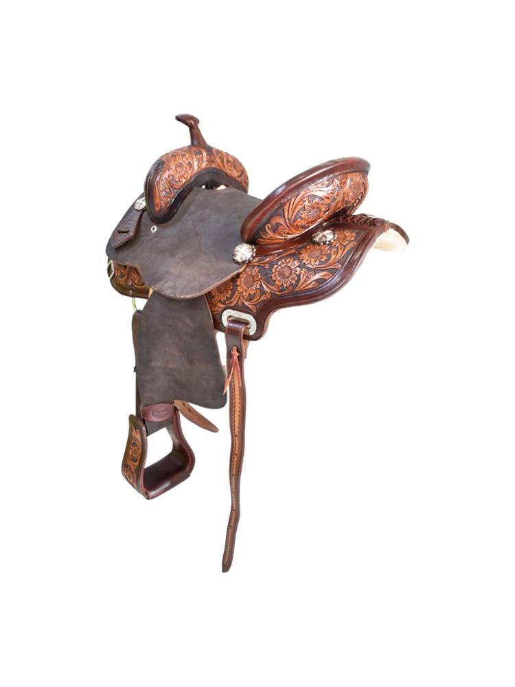 Century Jiu Rui riding a full -skinned saddling solid wood skeleton H68766
