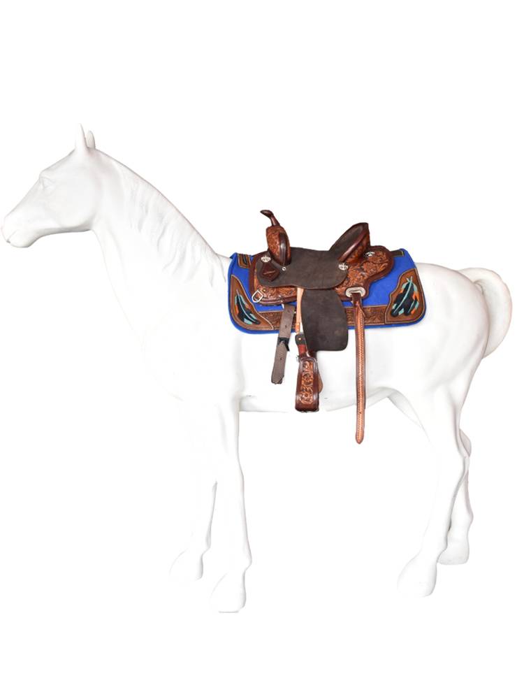 Century Jiu Rui riding a full -skinned saddling solid wood skeleton H68766