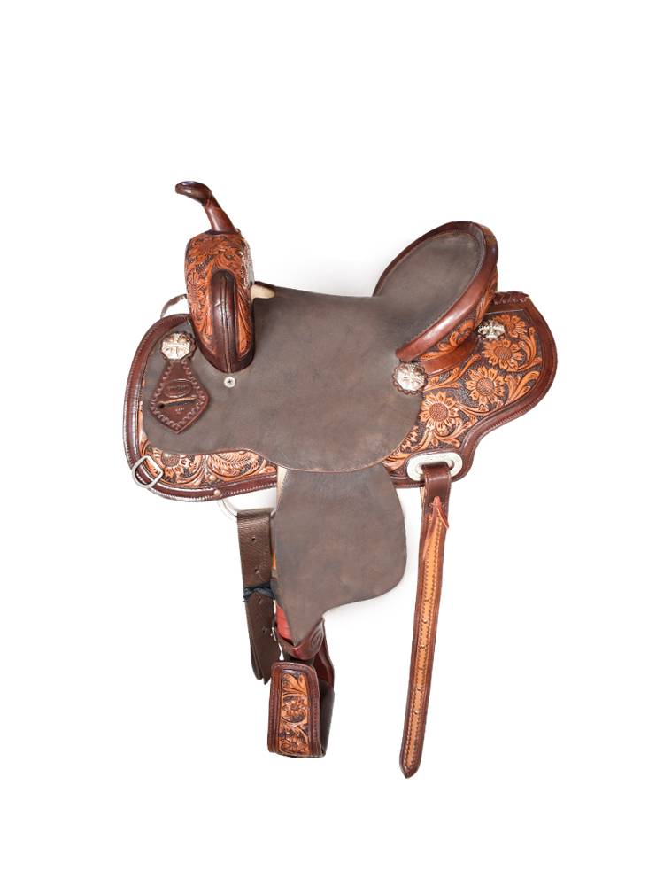 Century Jiu Rui riding a full -skinned saddling solid wood skeleton H68766