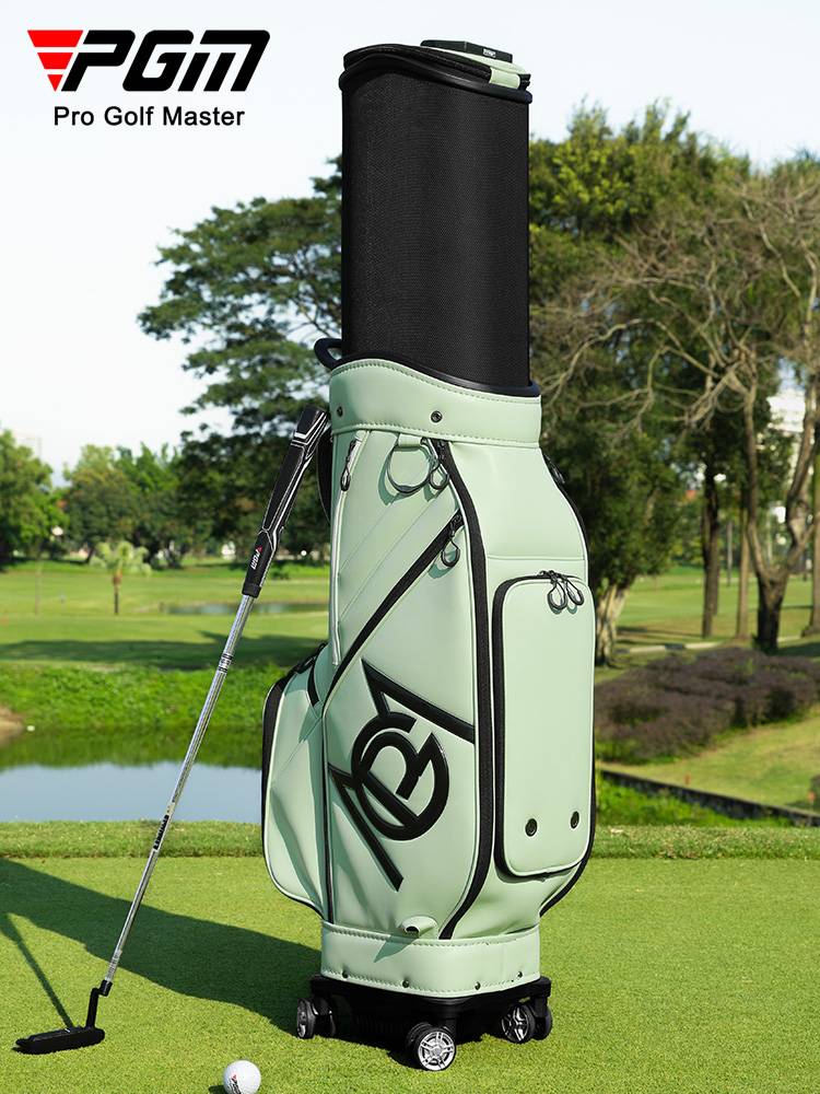 PGM golf ball bag men's hard shell telescopic bag four -wheeled push aviation consignment and pour the club skin sensor cortex