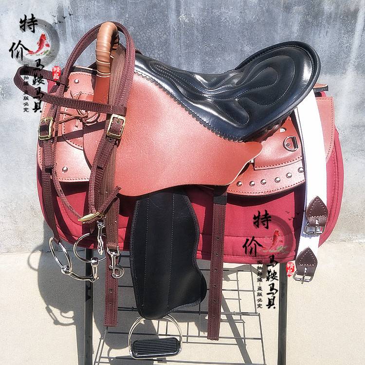 A big horse, a big cow, red