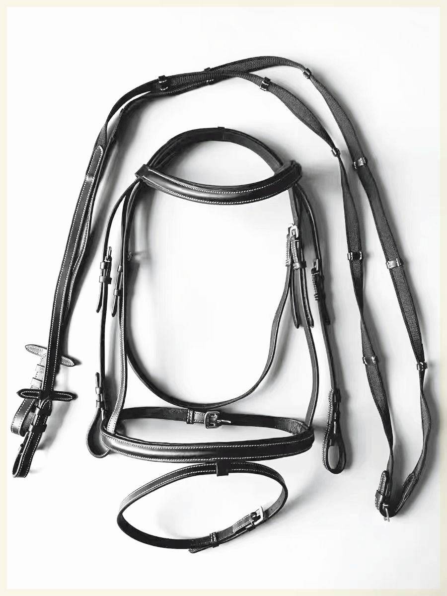 Cowhide reins, British equestrian horsema products accessories, full set of horse cage saddles, saddle accessories