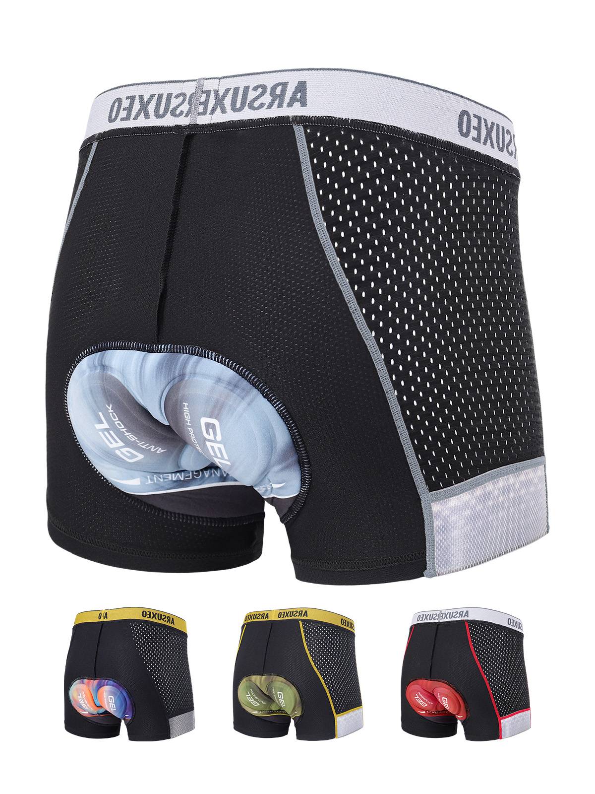Ai Suoshan car underwear men's riding shorts bicycle shock absorption silicone cushion thick four seasons universal breathable