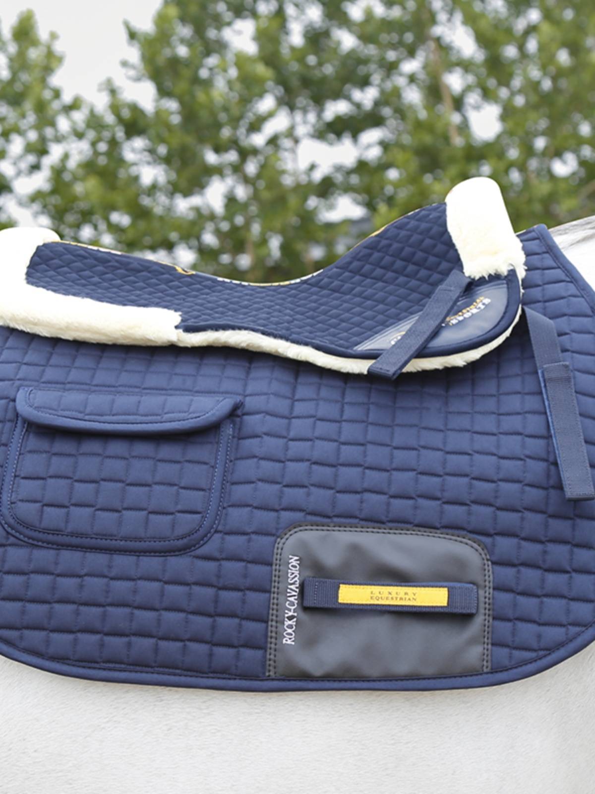Cavassion 3D thick wool pad equestrian shock -absorbing saddle pad Rock Horse 8210099