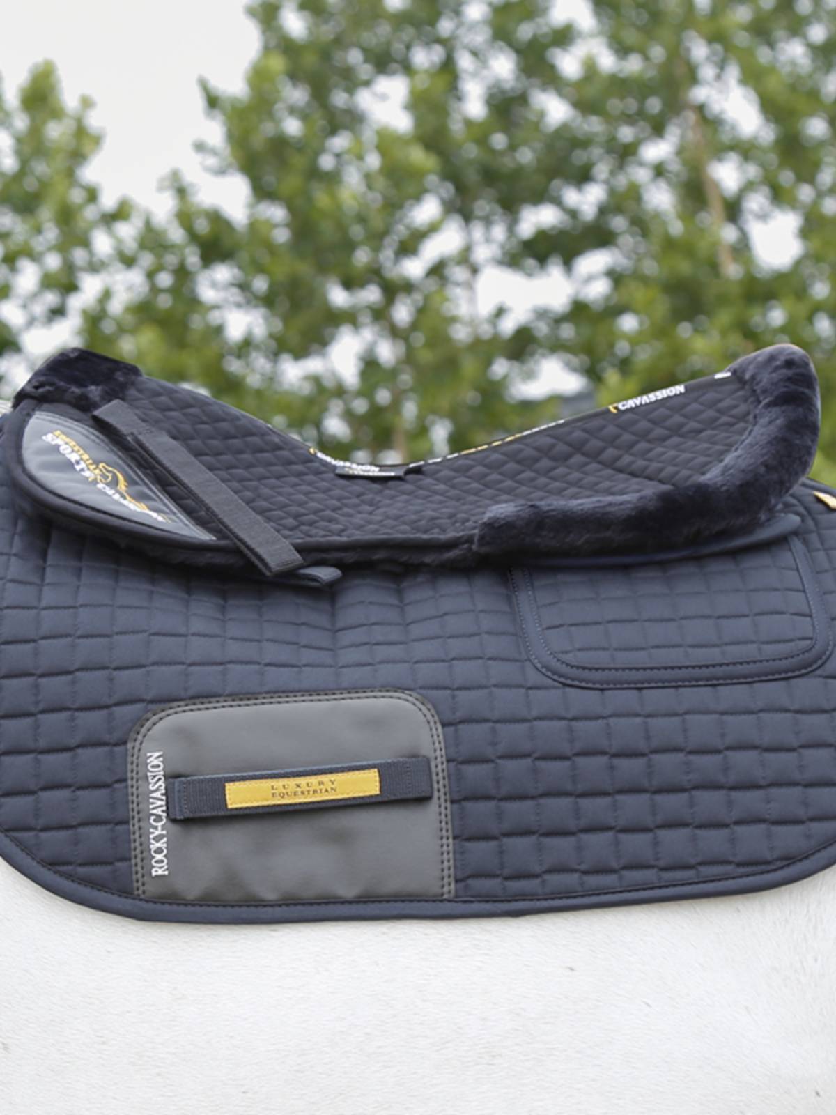 Cavassion 3D thick wool pad equestrian shock -absorbing saddle pad Rock Horse 8210099