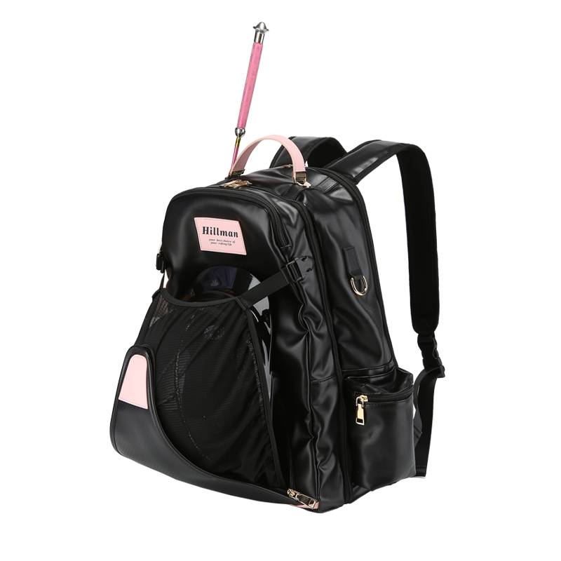 Black pink double shoulder bag