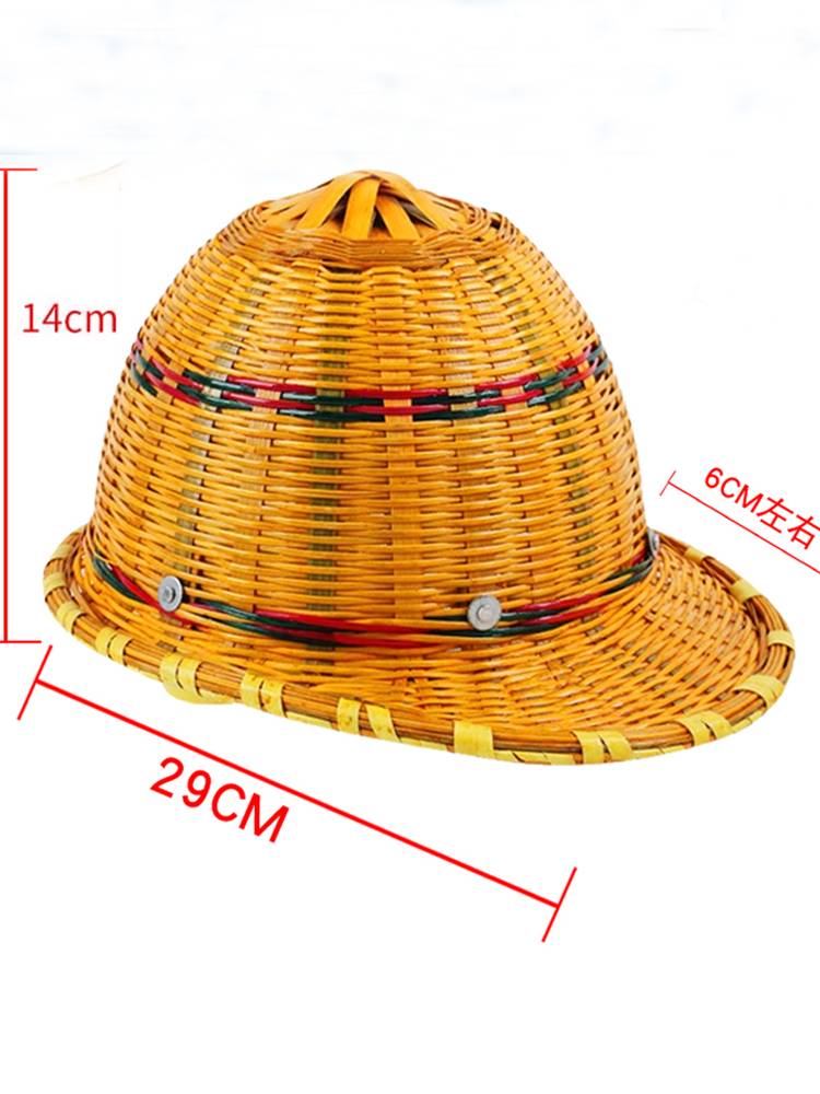 Bamboo Hat Host Sun Hat Surong Hats and helmets Summer breathable with steel plate peaked vine hat