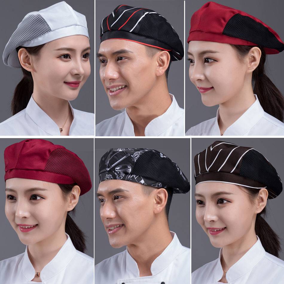Chef hat male duck tongue hat food waiter Beret hat female tea restaurant hot pot restaurant kitchen work hat customization