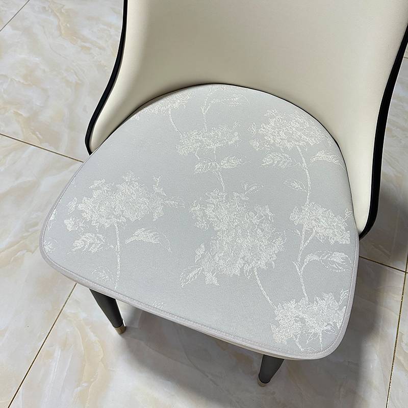 Nordic light luxury dining chair cushion four seasons dining tables and chairs, air -skid modern simple horseshoe -shaped leather chairs summer