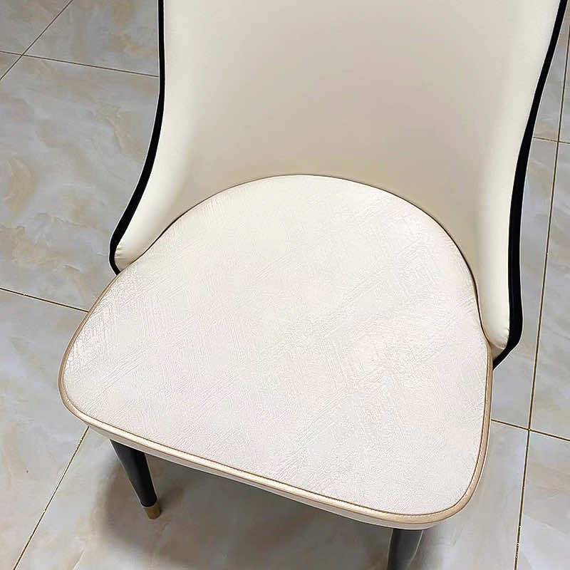 Nordic light luxury dining chair cushion four seasons dining tables and chairs, air -skid modern simple horseshoe -shaped leather chairs summer