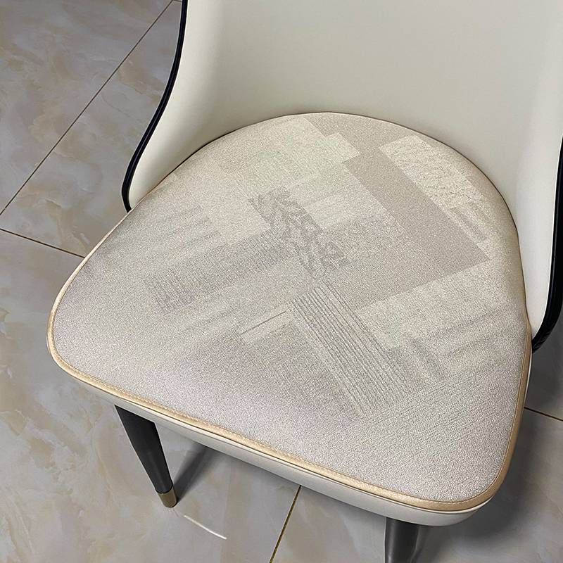 Nordic light luxury dining chair cushion four seasons dining tables and chairs, air -skid modern simple horseshoe -shaped leather chairs summer