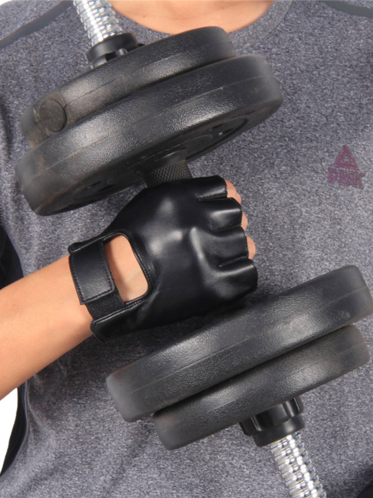 Fitness men's leather semi -finger gloves thin riding bicycles Drive outdoor anti -skid sports bicycle exposure gloves ladies