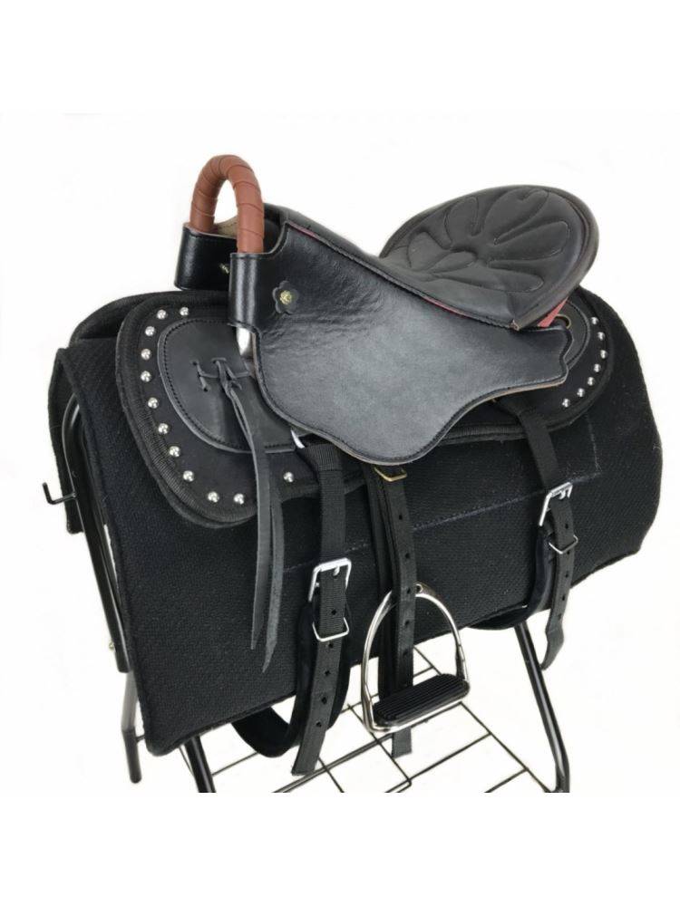 The saddles are full of saddles and oxen-skins, saddled horses and horses