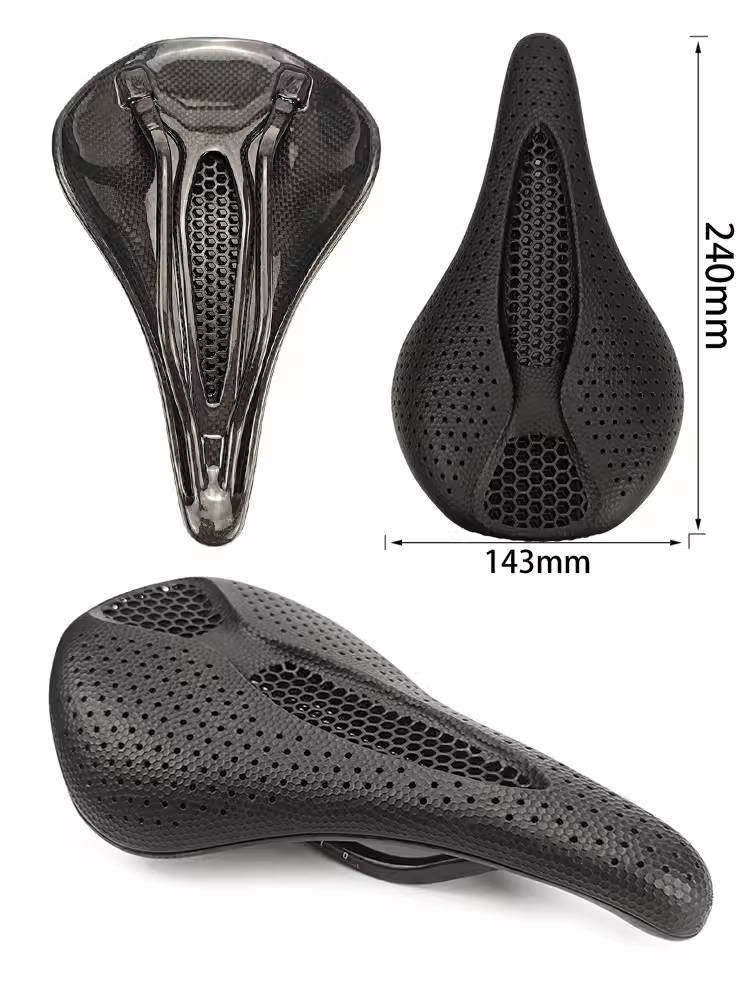 2024 new Balugoe bicycle 3D technology prints carbon fiber highway mountain honeycomb car seat saddle